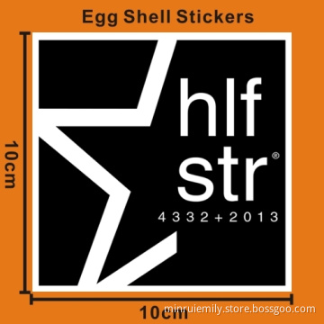 Largest Eggshell Paper Manufacturer Directly Custom Egg Shell Stickers With Your Offered Design 
